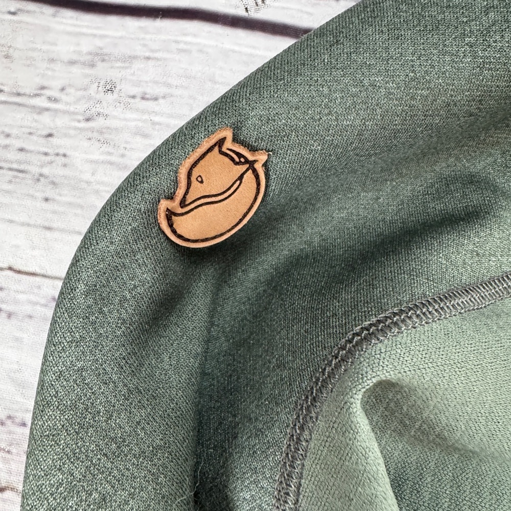 Fjallraven Abisko Trail Fleece Hoodie Green Lightweight Hiking Jacket - Picture 8 of 9